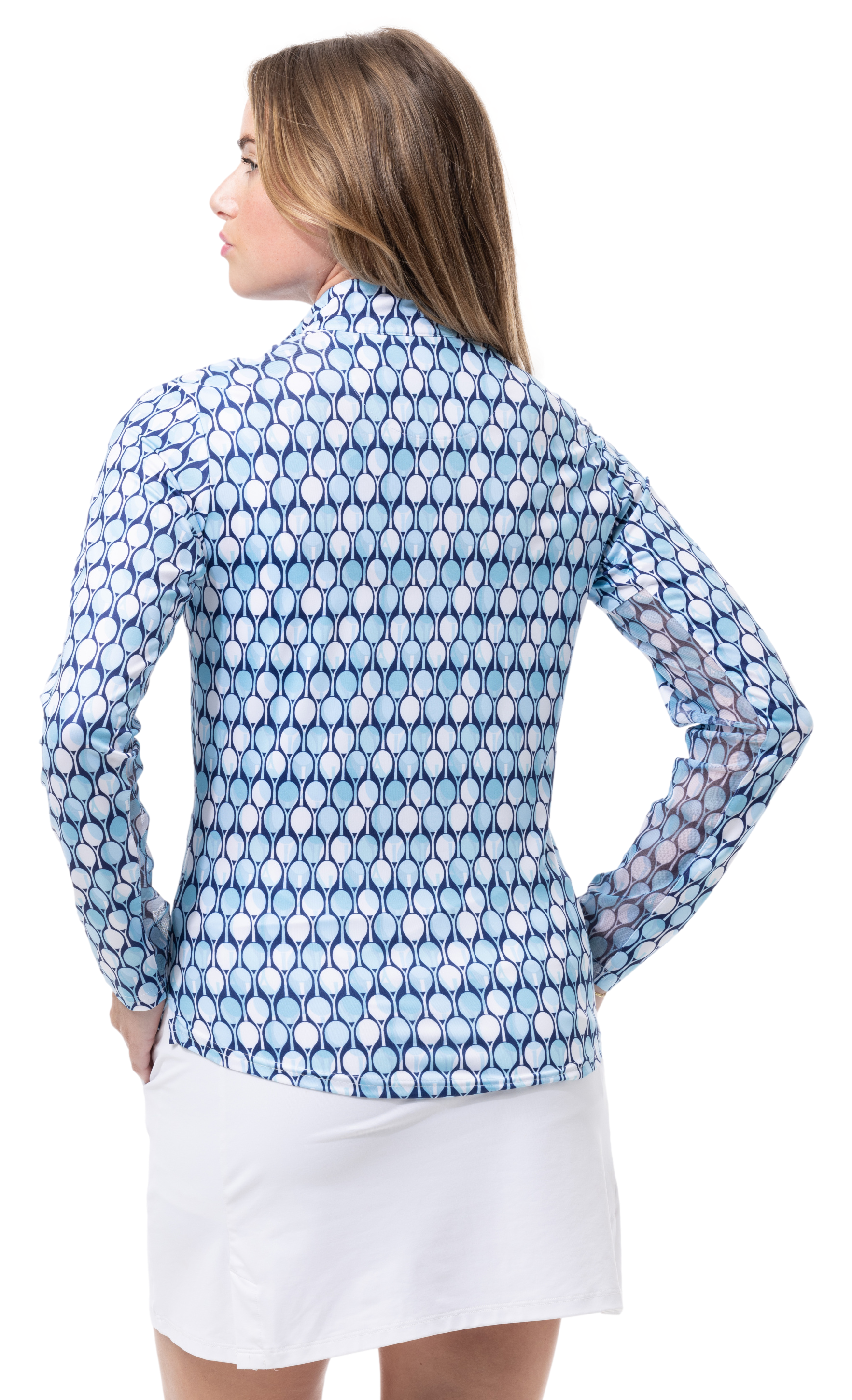 SOLCOOL PRINT MOCK. RACQUETEER BLUE-900463 - SanSoleil