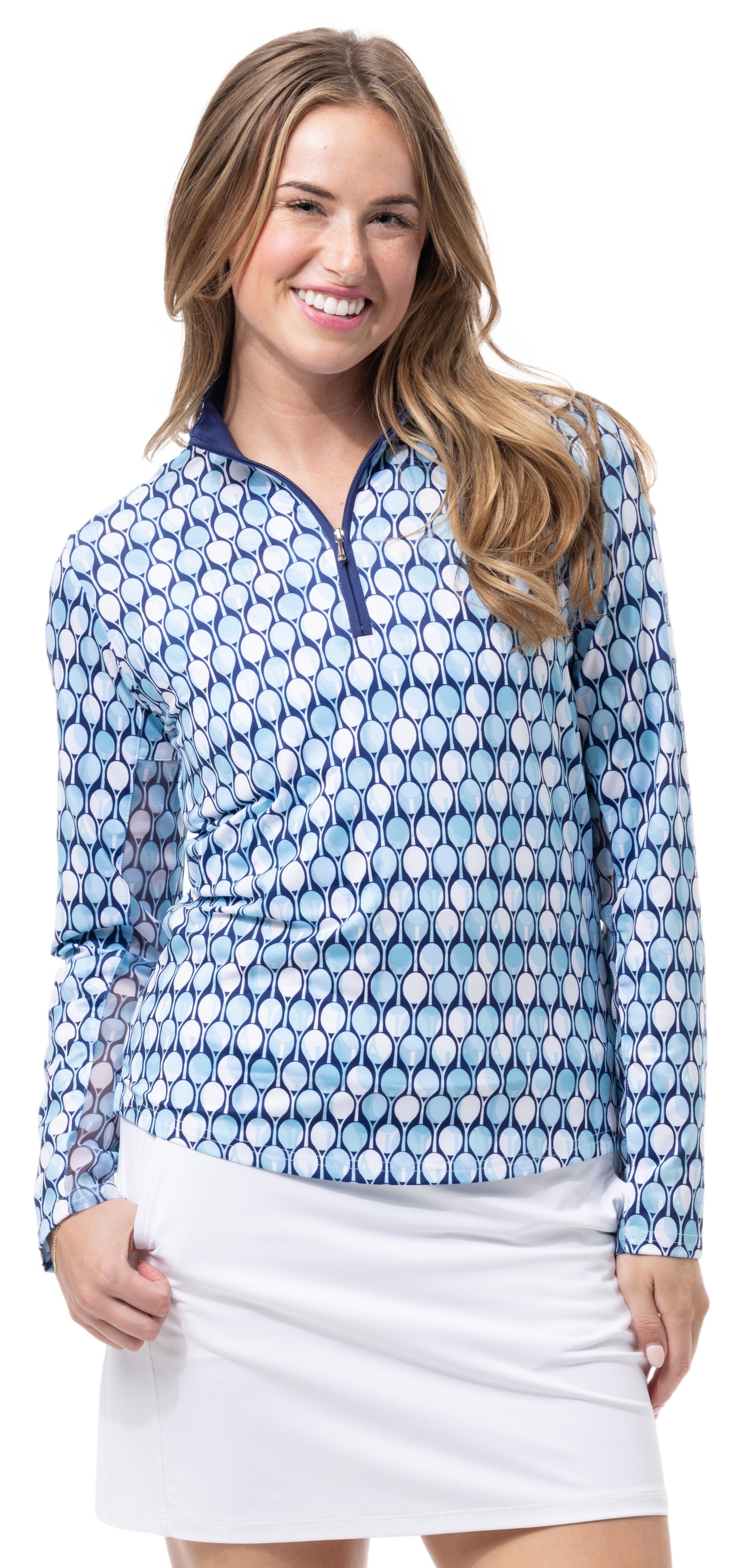 SOLCOOL PRINT MOCK. RACQUETEER BLUE-900463 - SanSoleil