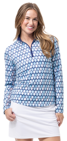 SOLCOOL PRINT MOCK. RACQUETEER BLUE-900463 - SanSoleil