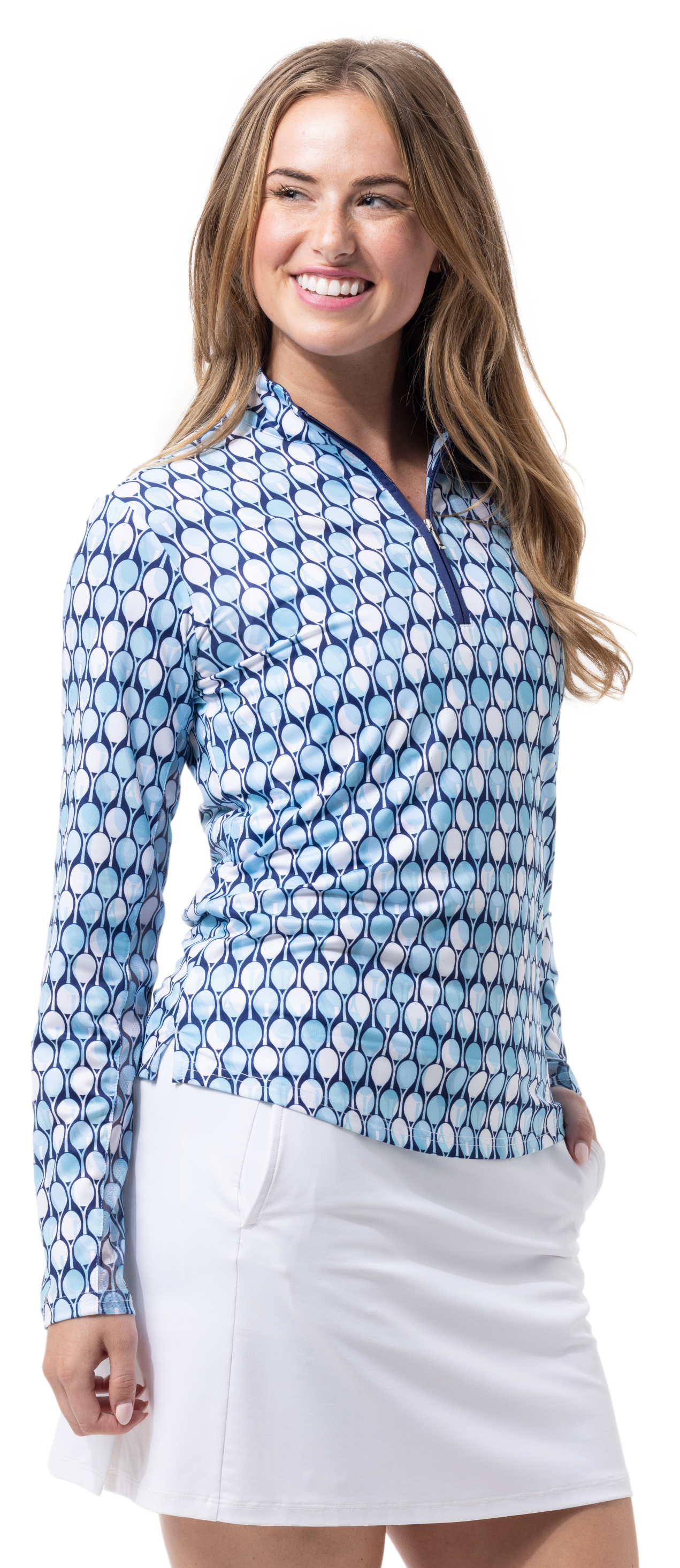 SOLCOOL PRINT MOCK. RACQUETEER BLUE-900463 - SanSoleil