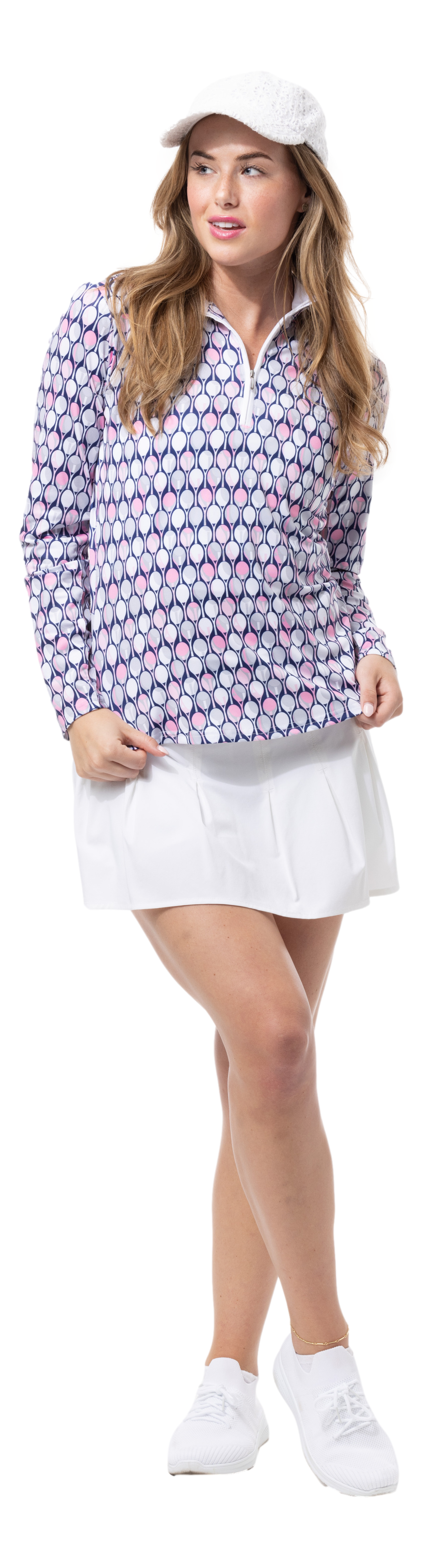 SOLCOOL PRINT MOCK. RACQUETEER PINK-900463 - SanSoleil