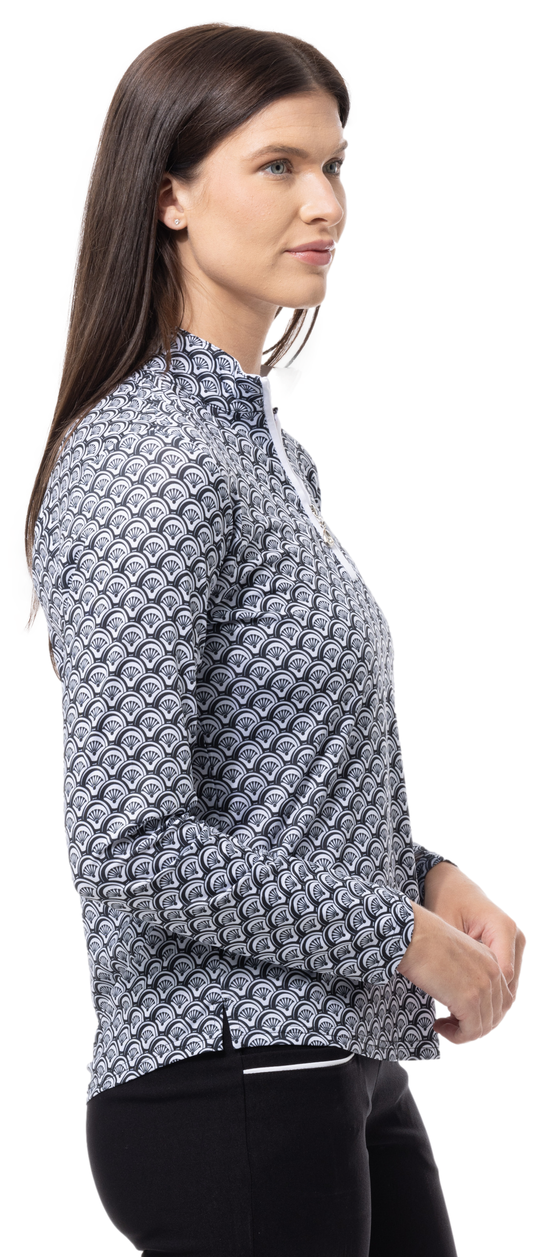 SOLCOOL PRINT MOCK. SHELLTEE. BLACK.  900463 - SanSoleil