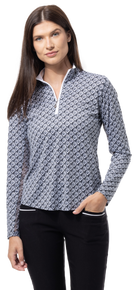 SOLCOOL PRINT MOCK. SHELLTEE. BLACK.  900463 - SanSoleil