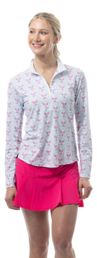 SOLCOOL 1/4 ZIP MOCK. TENNISON. ARTIC BERRY. 900463 - SanSoleil