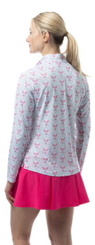 SOLCOOL 1/4 ZIP MOCK. TENNISON. ARTIC BERRY. 900463 - SanSoleil