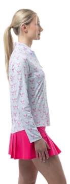 SOLCOOL 1/4 ZIP MOCK. TENNISON. ARTIC BERRY. 900463 - SanSoleil