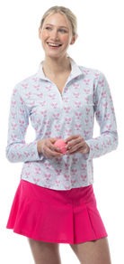 SOLCOOL 1/4 ZIP MOCK. TENNISON. ARTIC BERRY. 900463 - SanSoleil