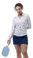 SOLCOOL 1/4 ZIP MOCK. UNDERSERVED AGAIN. 900463 - SanSoleil