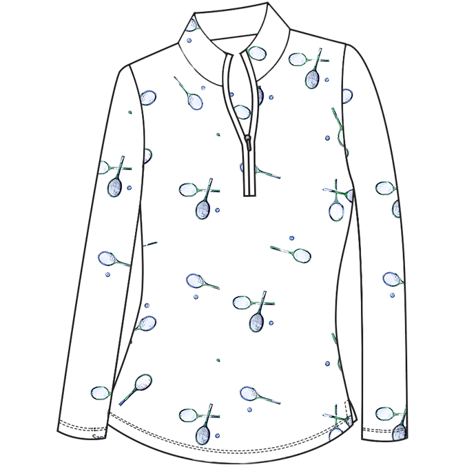 SOLCOOL 1/4 ZIP MOCK. MATCH PLAY. GREEN NAVY. 900463 - SanSoleil