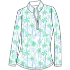 SOLCOOL 1/4 ZIP MOCK. TENNIS PARADISE. 900463 - SanSoleil