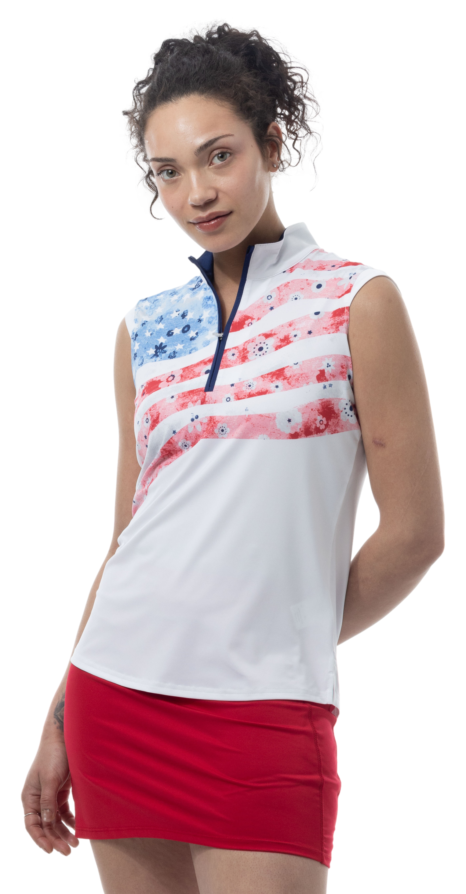 SOLCOOL SLEEVELESS MOCK. LIBERTY GARDEN. 900471 - SanSoleil