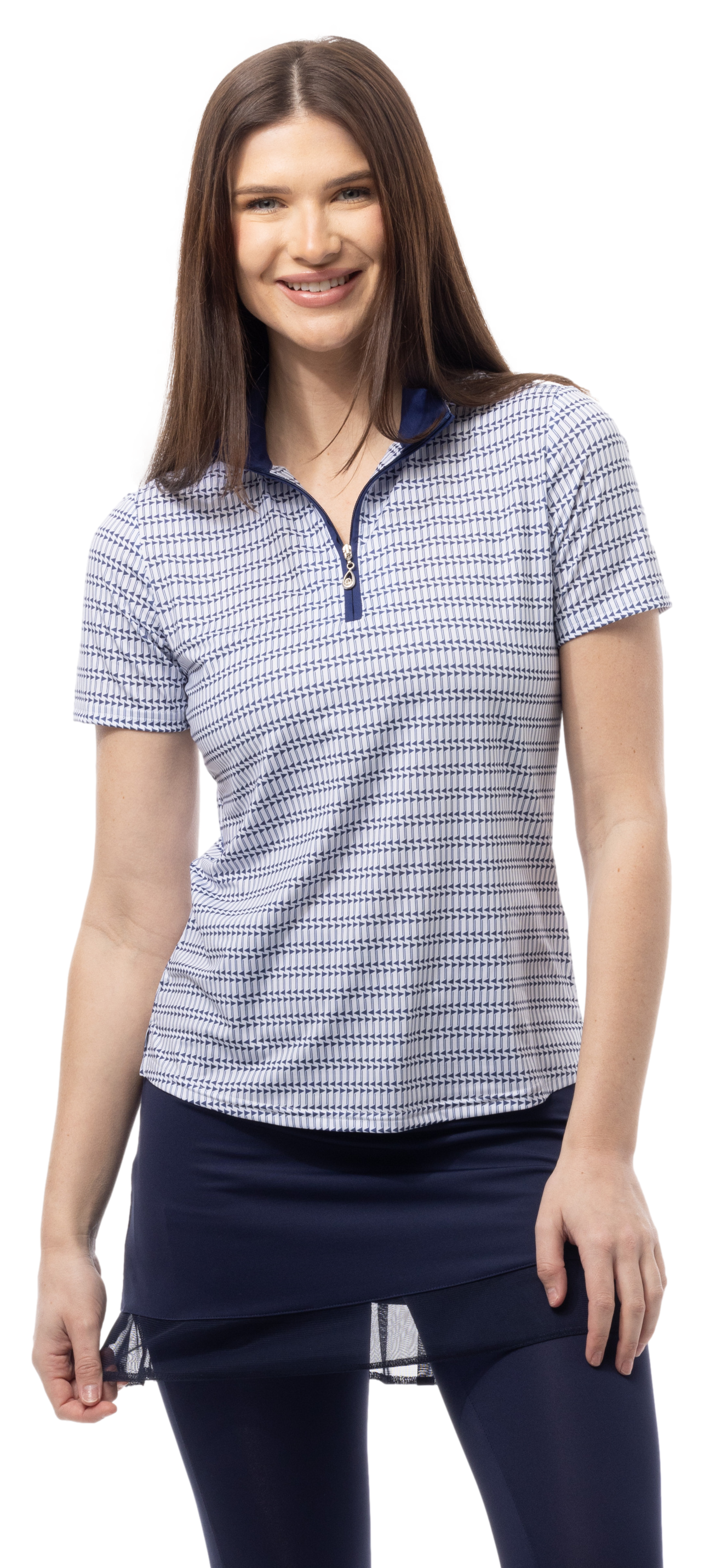 SOLCOOL SHORT SLEEVE MOCK . MASTERMIND. NAVY. 900478 - SanSoleil