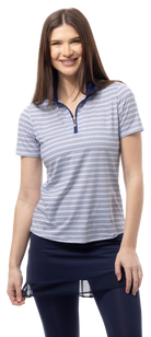 SOLCOOL SHORT SLEEVE MOCK . MASTERMIND. NAVY. 900478 - SanSoleil