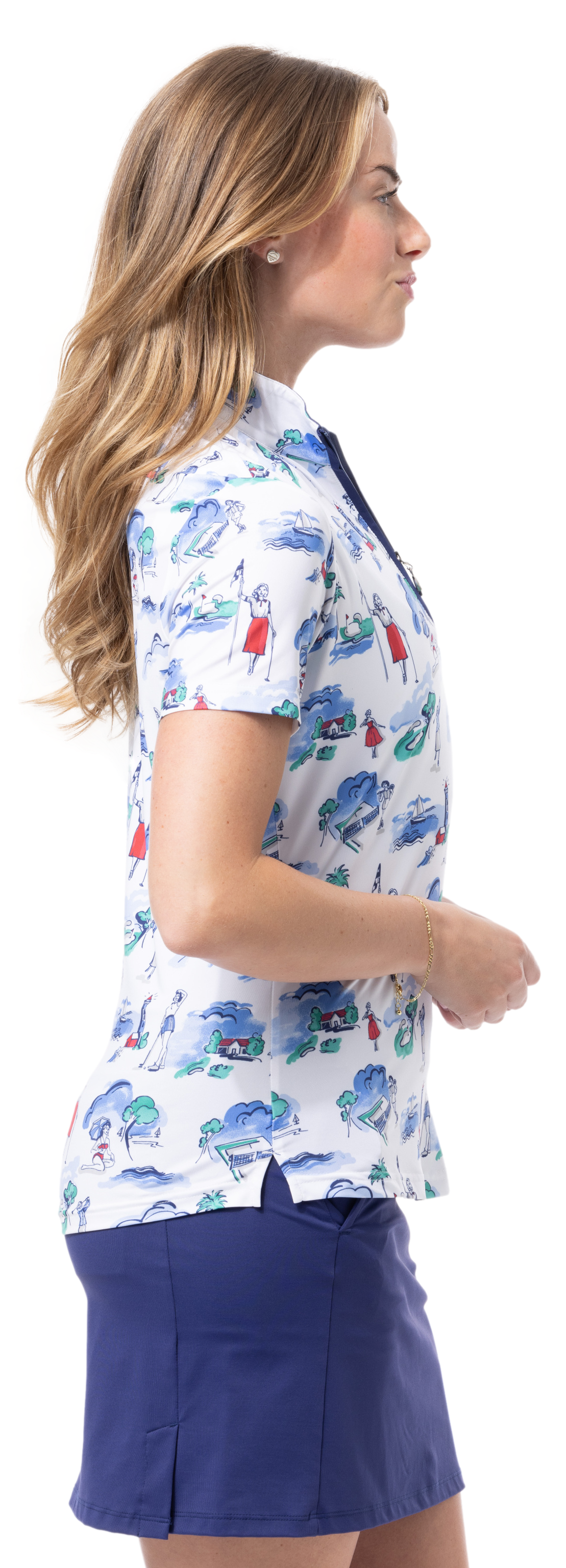 SOLCOOL SHORT SLEEVE MOCK . CLUB LIFE. 900478 - SanSoleil