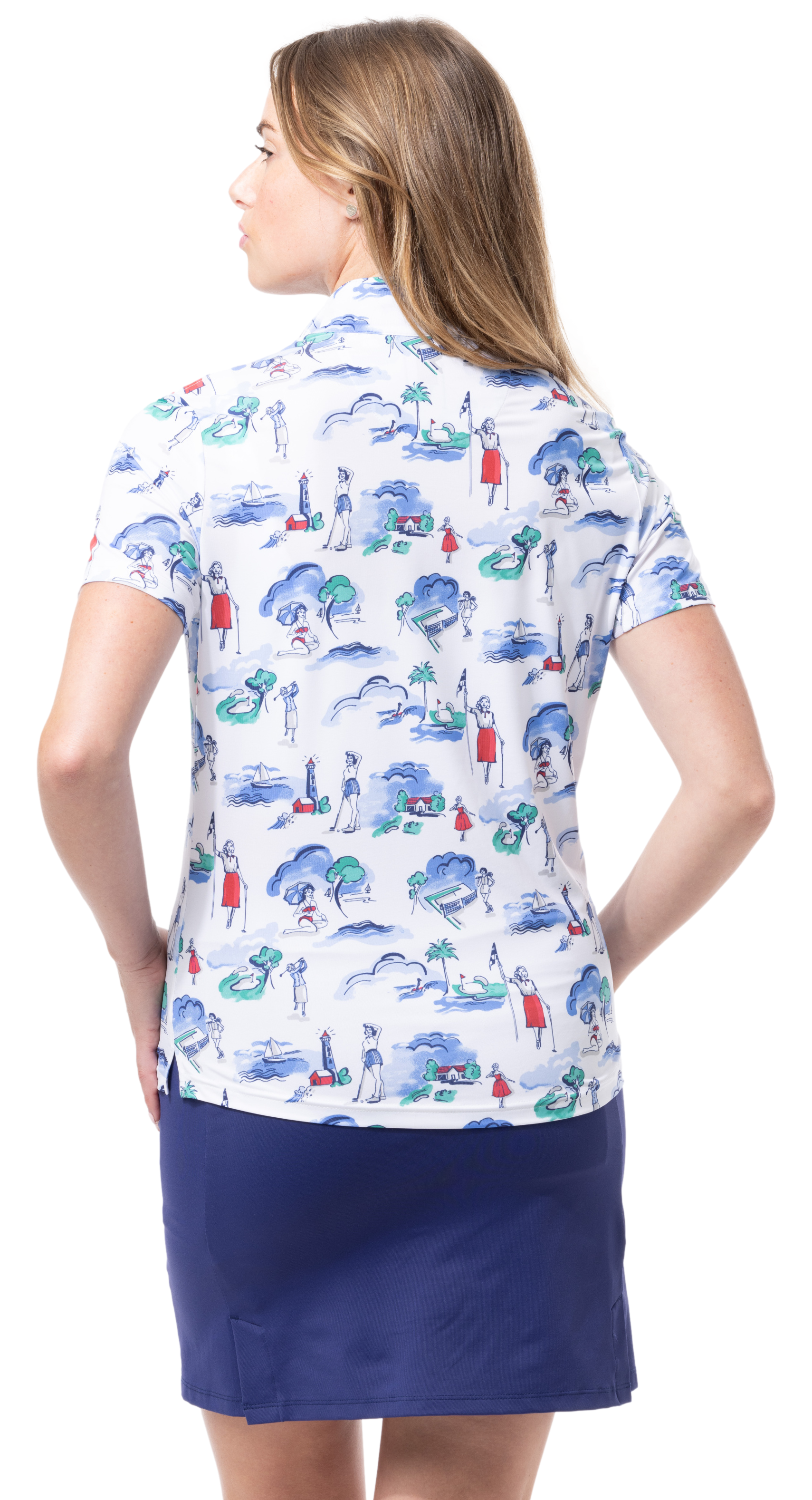 SOLCOOL SHORT SLEEVE MOCK . CLUB LIFE. 900478 - SanSoleil