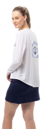 SUNGLOW RELAXED  DROP-TAIL TEE. PICKERING. WHITE. 900479 - SanSoleil