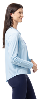 SUNGLOW RELAXED  DROP-TAIL TEE. RACQUETEER . BLUE. 900479 - SanSoleil