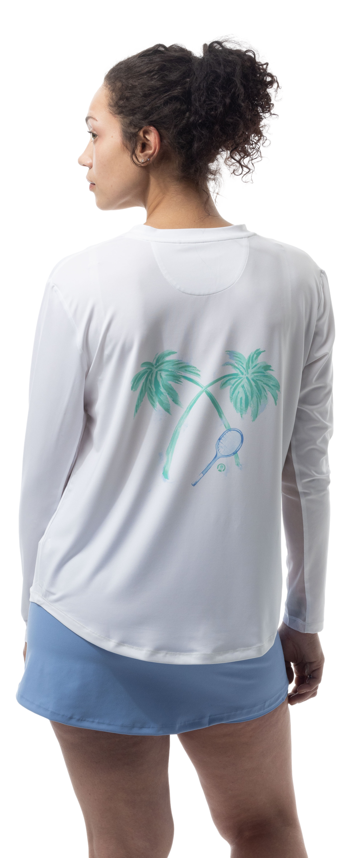 SUNGLOW RELAXED  DROP-TAIL TEE. TENNIS PARADISE. 900479 - SanSoleil