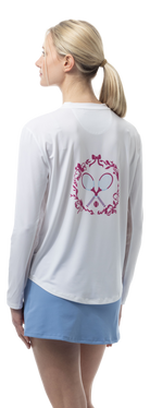 SUNGLOW RELAXED  DROP-TAIL TEE. TENNISON.  ARTIC BERRY. 900479 - SanSoleil