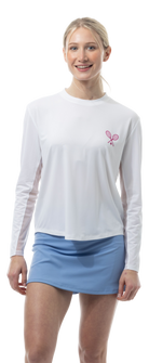 SUNGLOW RELAXED  DROP-TAIL TEE. TENNISON.  ARTIC BERRY. 900479 - SanSoleil