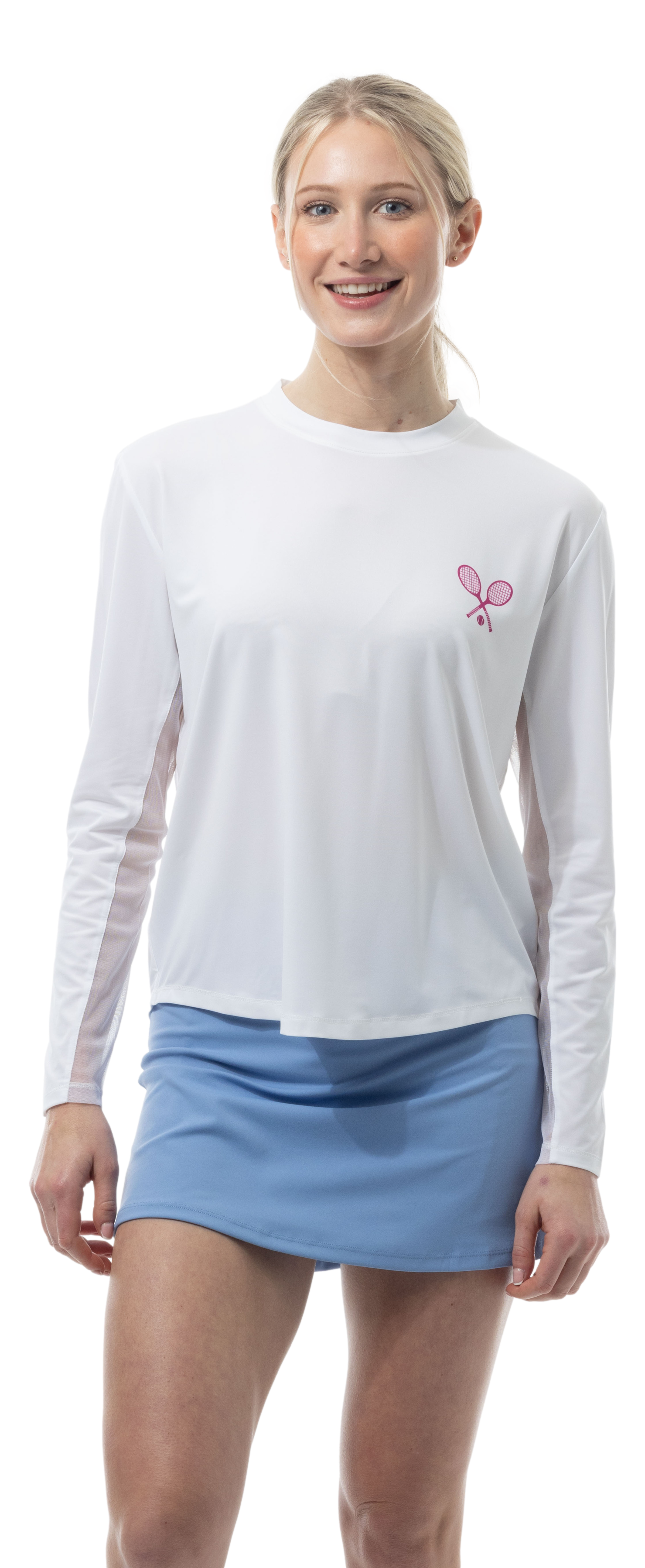 SUNGLOW RELAXED  DROP-TAIL TEE. TENNISON.  ARTIC BERRY. 900479 - SanSoleil