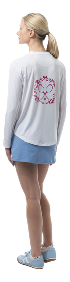 SUNGLOW RELAXED  DROP-TAIL TEE. TENNISON.  ARTIC BERRY. 900479 - SanSoleil