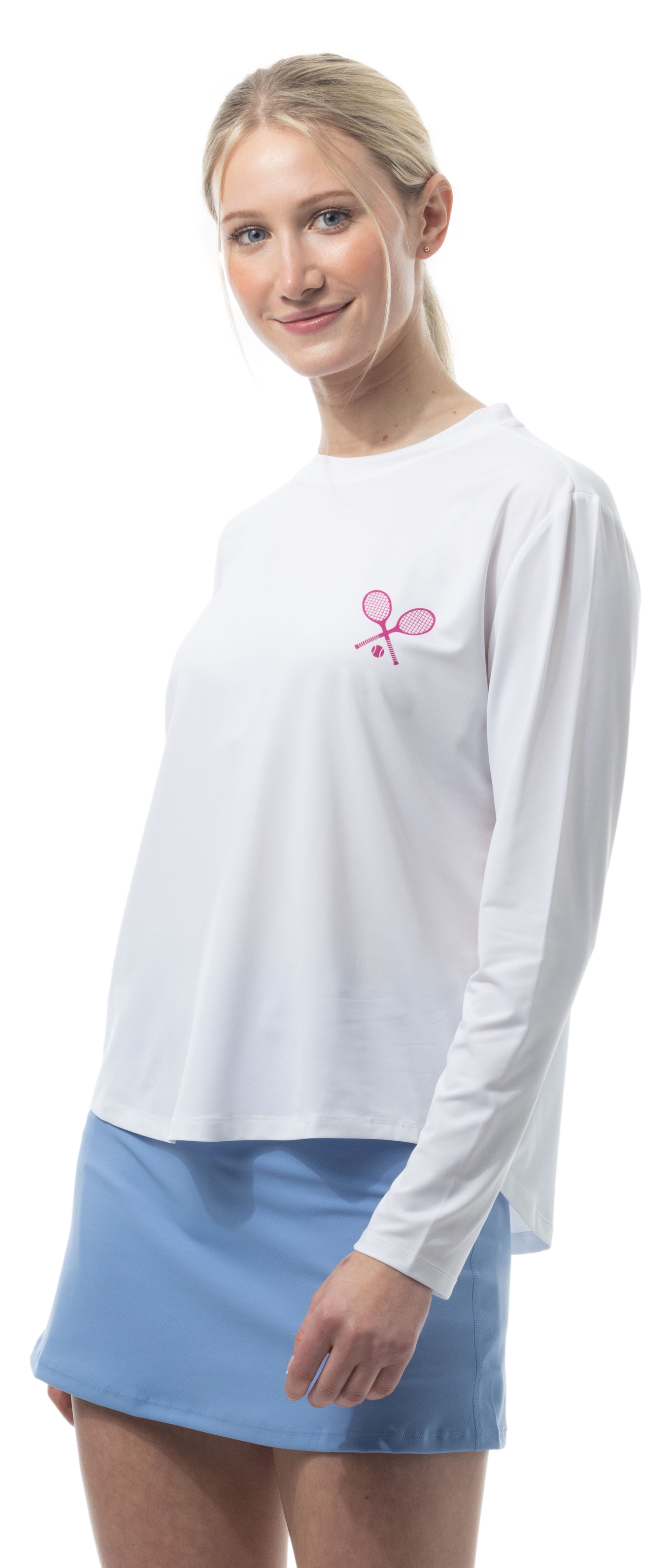 SUNGLOW RELAXED  DROP-TAIL TEE. TENNISON.  ARTIC BERRY. 900479 - SanSoleil