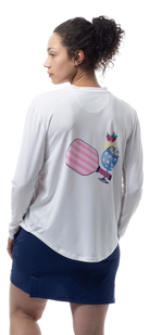 SUNGLOW RELAXED  DROP-TAIL TEE. UNDERSERVED AGAIN. 900479 - SanSoleil