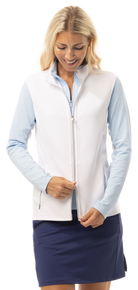 SOLLAYER ZIP VEST.  WHITE. 900512 - SanSoleil