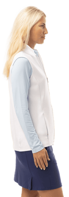 SOLLAYER ZIP VEST.  WHITE. 900512 - SanSoleil