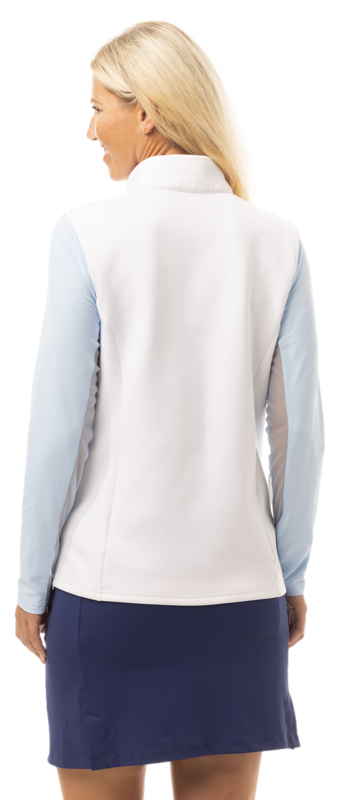 SOLLAYER ZIP VEST.  WHITE. 900512