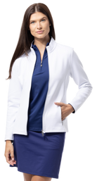 SOLLAYER DOUBLE ZIP JACKET. WHITE. 900513 - SanSoleil