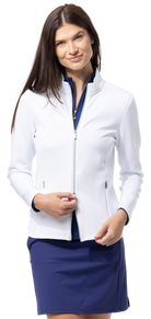 SOLLAYER DOUBLE ZIP JACKET. WHITE. 900513 - SanSoleil