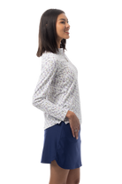 SANSOLEIL 1/4 ZIP PRINT  MOCK. CADDY COOLER. MULTI. 900621 - SanSoleil