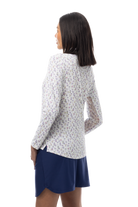 SANSOLEIL 1/4 ZIP PRINT  MOCK. CADDY COOLER. MULTI. 900621 - SanSoleil