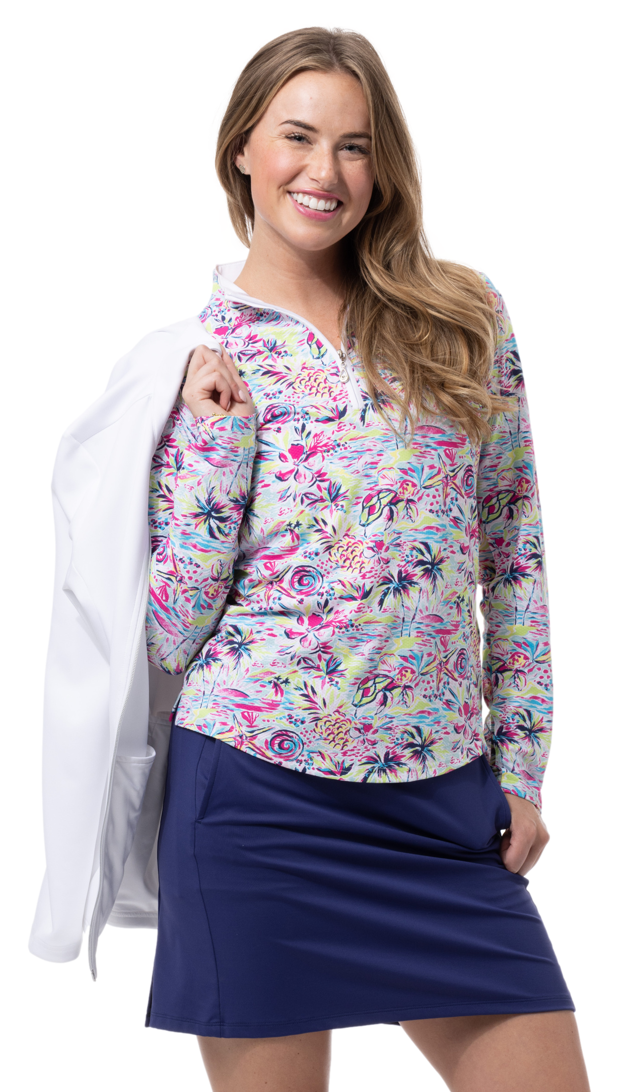 SOLTEK LUX LONG-SLEEVE PRINT MOCK. KEYWEST MULTI - 900621