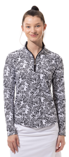 SOLTEK LUX LONG-SLEEVE PRINT MOCK. KINGDOM. BLACK - 900621