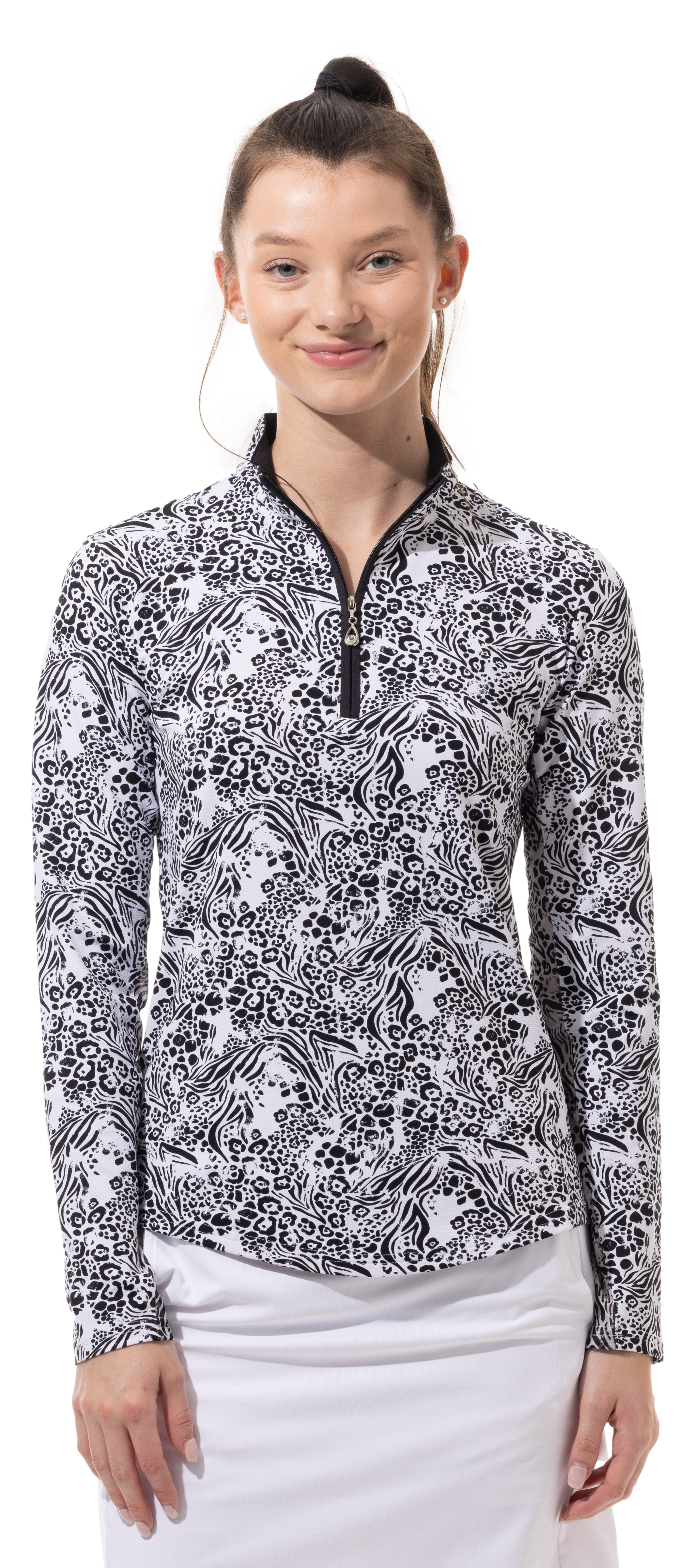 SOLTEK LUX LONG-SLEEVE PRINT MOCK. KINGDOM. BLACK - 900621