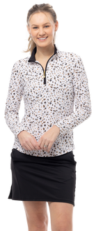 SOLTEK LUX L/S PRINT MOCK. GRASSLAND BLACK. 900621 - SanSoleil