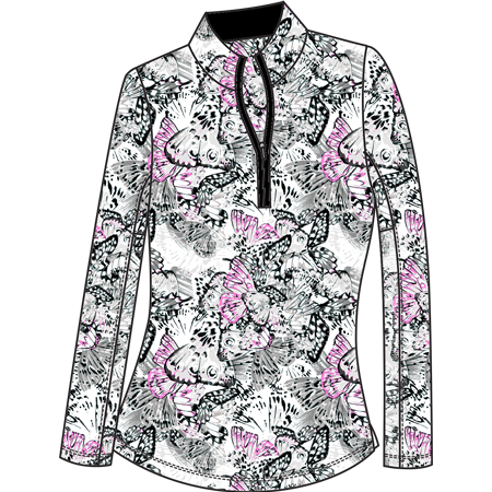 SOLTEK LUX  LONG-SLEEVE PRINT MOCK. FLYTE. 900621 - SanSoleil