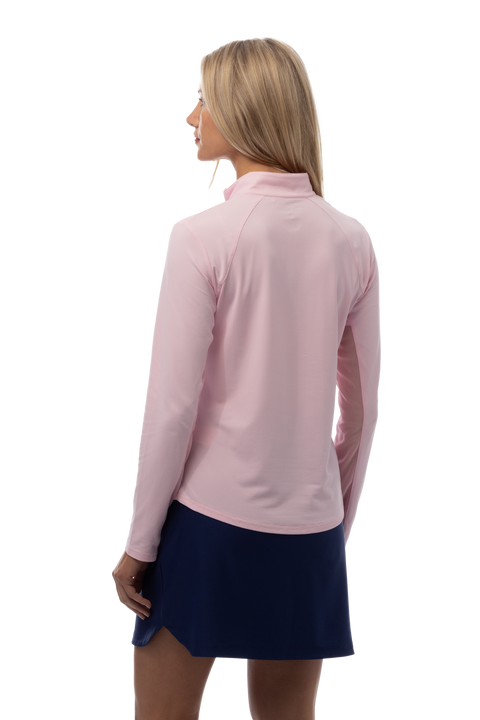 SOLTEK LUX LONG-SLEEVE SOLID MOCK. BALLET PINK. 900622