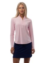 SOLTEK LUX LONG-SLEEVE SOLID MOCK. BALLET PINK. 900622 - SanSoleil