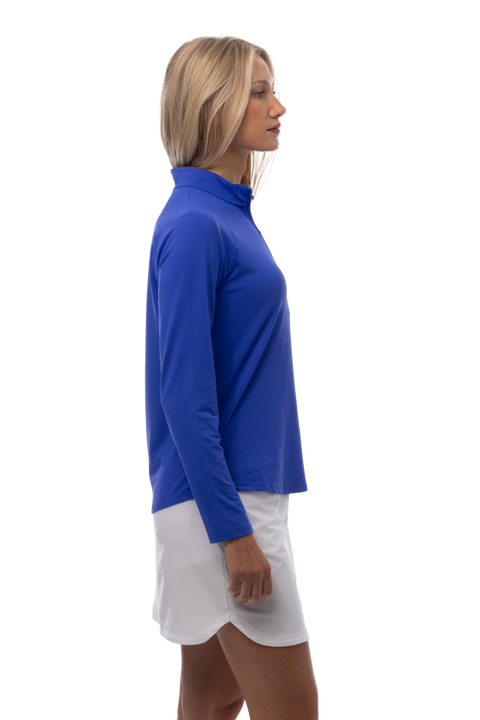 SOLTEK LUX LONG-SLEEVE SOLID MOCK. COBALT. 900622