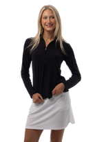 SOLTEK LUX LONG-SLEEVE SOLID MOCK. BLACK. 900622 - SanSoleil