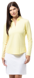 SOLTEK LUX LONG-SLEEVE SOLID MOCK. LEMON. 900622 - SanSoleil