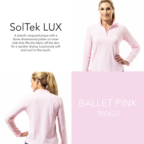 SOLTEK LUX LONG-SLEEVE SOLID MOCK. BALLET PINK. 900622 - SanSoleil