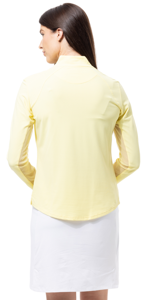 SOLTEK LUX LONG-SLEEVE SOLID MOCK. LEMON. 900622