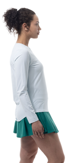 SOLAIR COOL ULTRA-MESH ACTIVE TOP. WHITE / VARSITY GREEN. DOT. 900624D - SanSoleil
