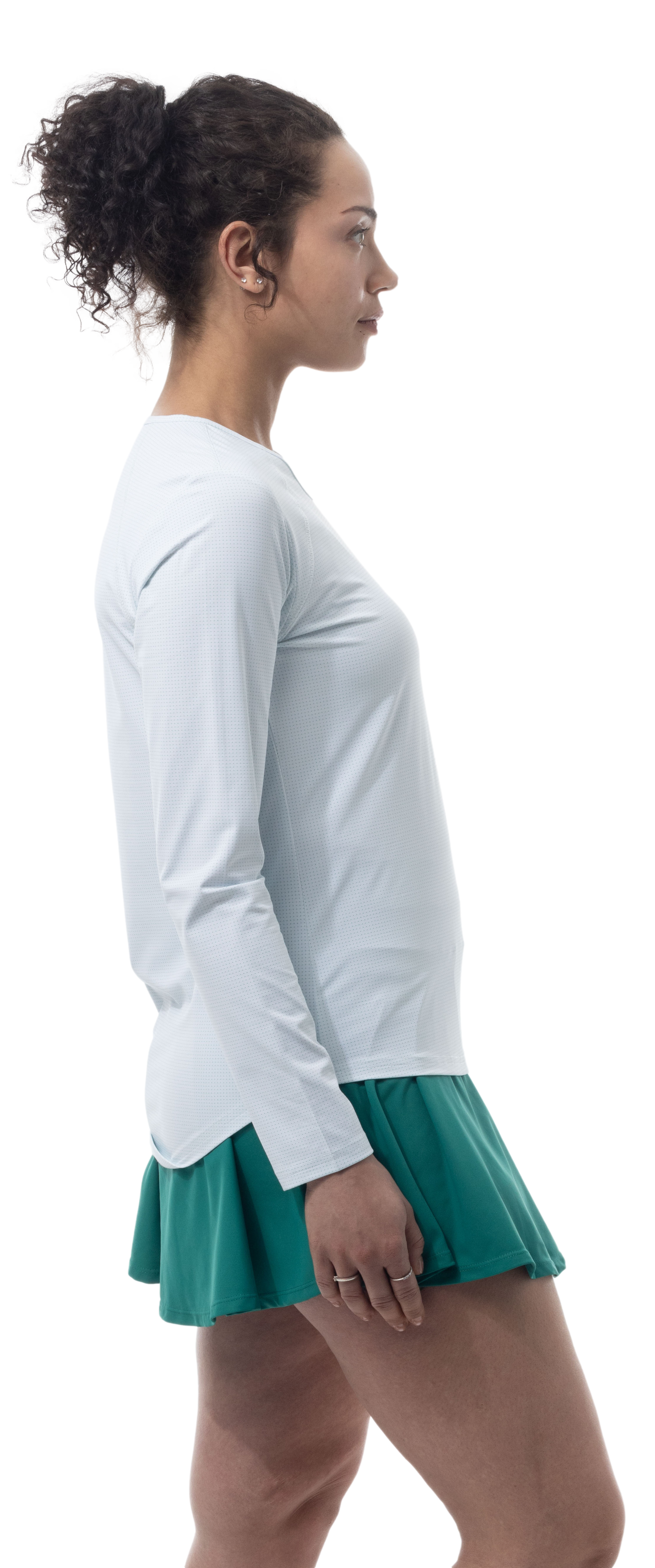 SOLAIR COOL ULTRA-MESH ACTIVE TOP. WHITE / VARSITY GREEN. DOT. 900624D - SanSoleil