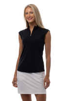 SOLTEK LUX SLEEVELESS SOLID MOCK. BLACK. 900627 - SanSoleil